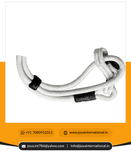 Rommel / Romal / Romel Reins ไนล่อนสีขาว,ไนล่อนคลุมด้วยแท็คหนังวัวสีดำธรรมชาติ NR186 - Product Image 5