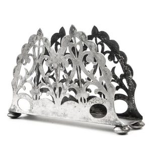 Servilletero de forma semiredonda, servilletero de oro rosa de hierro en precio al por mayor, estante de almacenamiento de pañuelos para exportaciones en India - Product Image 3