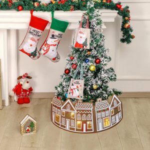 Hot Sell 26/28 inch <strong>Gingerbread</strong> Christmas <strong>Tree</strong> Skirt House Christmas <strong>Tree</strong> <strong>Collar</strong>, LED Christmas <strong>Tree</strong> <strong>Collar</strong> Basket Decorations - Product Image 5