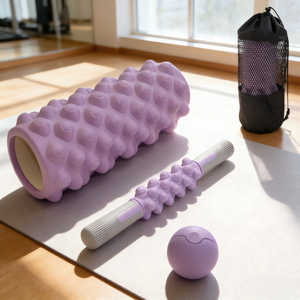 ชุดลูกกลิ้งโยคะแบบมีพื้นผิว 33 ซม. - ลูกกลิ้งโฟมแบบมีปุ่ม, ไม้กดจุด, ลูกบอลนวดแบบกลวง และลูกกลิ้งพิลาทิส - Product Image 4