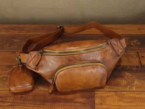 2025 luxe Vintage Style hommes en cuir véritable antivol bandoulière sac à bandoulière concepteur poitrine Bag-LCB-0255 - Product Image 5