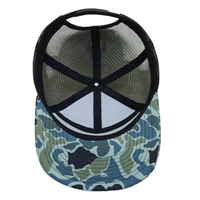 7 Panneau Structuré Blanc Camo Snapback Caps Old School Personnalisé Marque Privée Maille Dos Camionneur Chapeaux OEM Vietnam Chapeau Fournisseur L01
