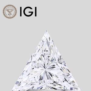 Diamante triangular de laboratorio de 2 quilates, color E, pureza VS1, certificado IGI, talla triangular, suelto - Product Image 1