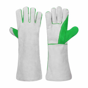 Gants de soudage en cuir fendu en cuir de vachette renforcé de qualité supérieure Gants en cuir industriel de sécurité anti-incendie Soudeur - Product Image 4