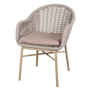 Silla de comedor de metal y cuerda OMELIE - Product Image 1