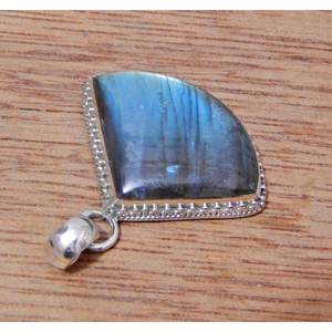 Pendentif Labradorite naturelle en argent sterling 925 bijoux en pierres précieuses en or rose pendentif fait main cadeau pour elle - Product Image 1