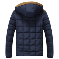 Veste matelassée imperméable, écologique et respirante en polyester/nylon, personnalisable, avec capuche amovible, col montant, logo frontal, coupe ample
