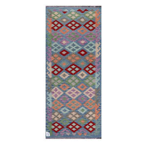 Alfombra Kilim de Maimana, Afganistán, 200 x 84 cm, Alfombras y Juegos de Alfombras - Product Image 1