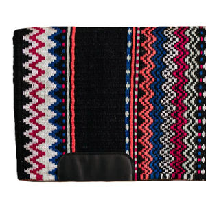 Vente en gros équestre 100% tapis de selle Western en feutre de laine mérinos avec design tissé coloré - Product Image 2