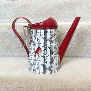 Grand arrosoir en métal avec motif imprimé en émail, idéal pour le jardinage en extérieur et l'entretien des paysages - Product Image 3