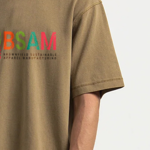 T-shirt oversize à col rond et épaules tombantes imprimé lettres alphabétiques pour hommes 100% coton fabriqué au Bangladesh - Product Image 5