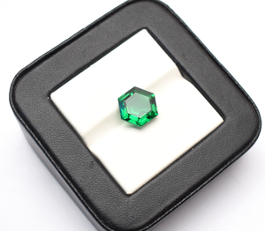 Hexágono de Esmeralda oscura cortado de 6 mm a 20 mm de tamaños disponibles, piedra preciosa suelta de Esmeralda Neno creada en laboratorio para fabricación de joyas Diy - Product Image 6