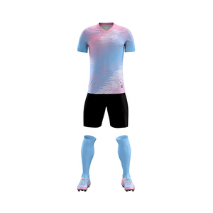 Uniforme de football personnalisé par sublimation à bas quantité minimale de commande bon marché en tissu de polyester de haute qualité uniforme de football - Product Image 1