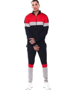 Low MOQ Tracksuits 100% Cotton Top Quality <b>Slim</b> Fit Size Wholesale Price Multi Color Latest Design Men Zipper Tracksuits - Product Image 1