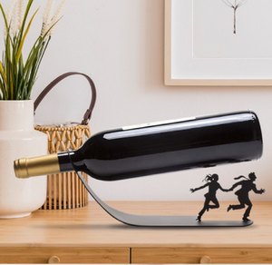 Porte-vin en métal à motif de treillis, support conçu de manière complexe pour le stockage du vin avec une touche élégante, disponible au prix de gros - Product Image 2