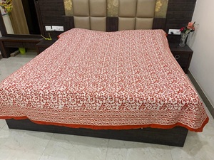 Draps indiens faits à la main en coton imprimé fleuri draps en gros prix quantité draps de base draps à des prix bon marché - Product Image 5