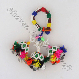 Venta al por mayor rara proveedor de oro indio antiguo indio Vintage Banjara auténtico BANJARA tribal brazalete tobillera borla vientre - Product Image 2