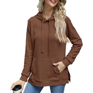 Sweats à capuche pour femmes de grande taille à des prix abordables Pull à capuche pour femmes de grande taille Streetwear à la mode en coton à manches longues avec logo personnalisé - Product Image 2