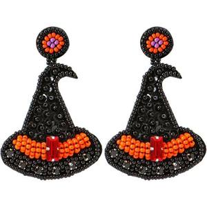 Boucles d'oreilles brodées de fleurs faites à la main, tendance et élégantes, nouveau design de luxe en provenance d'Inde - Product Image 1