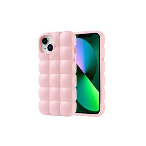 Coque JoieCreatif rose brillante pour iPhone 14 Plus, en silicone souple, protection Dom Dom, électroplaquée pour téléphone portable - Product Image 1