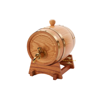 Baril à vin en chêne artisanal écologique, bois de chêne naturel, vieillissement du vin, usage décoratif, capacité >6L, style classique, couleur personnalisée