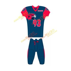 ชุดเล่นกีฬาอเมริกันฟุตบอลผ้าโพลีเอสเตอร์แขนสั้นพิมพ์ลายโลโก้ได้ตามต้องการ - Product Image 5