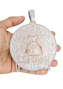 Bijoux de fête unisexes de luxe fabriqués en Inde, plaqués or 14 carats, pendentif personnalisé avec charme en diamant, moissanite, style hip-hop pour les États-Unis - Product Image 2