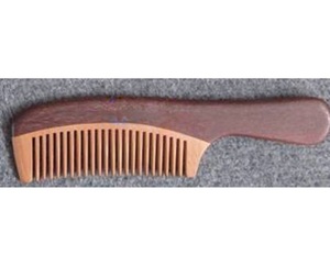 Peine de masaje grueso de madera sin estática para cabello rizado, ondulado, liso, dientes finos, peine práctico, peine fácil de llevar de AYAANS - Product Image 1