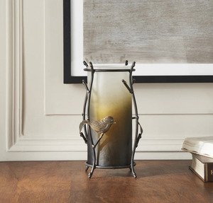 Sleek Modern Metal Tea Light <b>Lantern</b> Holder Handmade Candleholder with Rustic Charm for Sophisticated Interiors - Product Image 1