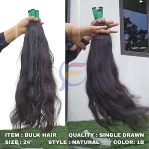 ผมต่อแท้ 100% ผมเวอร์จินเรมี่ จัดเรียงเกล็ดผม แบบเส้นเดียว/เส้นคู่  แบบมัด  ผมแท้ธรรมชาติจากอินโดนีเซีย  น้ำหนัก 100 กรัม - Product Image 3