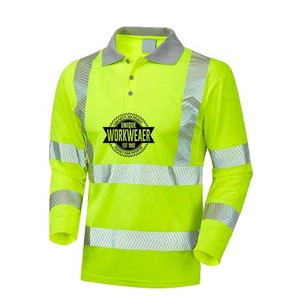 Camiseta Polo de Trabajo de Seguridad Reflectante de Alta Visibilidad Unisex Profesional al por Mayor, Material de Poliéster y Algodón, Certificación CE - Product Image 4
