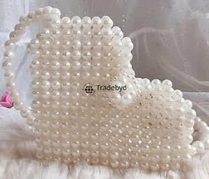 Luxe perle pochette sac de soirée sac à main de mariée à la main fête porter accessoire de créateur pour les femmes Tradebyd - Product Image 3