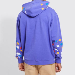 Venta al por mayor 2025 Diseño de alta calidad Multi Color Impreso Básicos personalizados, Sudadera con capucha de mezcla de algodón Hombres Sudaderas con capucha de tela de gran tamaño - Product Image 4