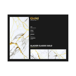 Azulejos de porcelana esmaltada pulida de diseño moderno de lujo Diaspro Gold 5mm de espesor Azulejos de pared brillantes para hoteles Hogar - Product Image 5
