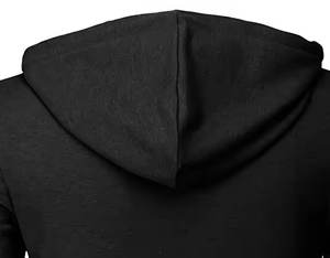 <b>Black</b> Solid Color <b>Plain</b> Blank Sports <b>Hoodies</b> with Zip Pockets <b>Hoodies</b>. - Product Image 6