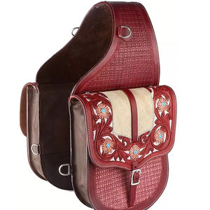 Sacs de selle de saut équestre en cuir véritable de haute qualité usinés à la main vêtements d'équitation occidentale pour chevaux - Product Image 1