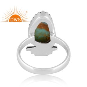 แหวนพลอยเทอร์ควอยซ์คิงแมนธรรมชาติดีไซน์ใหม่สำหรับผู้หญิงเครื่องประดับตามสั่งสำหรับผู้หญิงของขวัญสำหรับผู้หญิง - Product Image 2