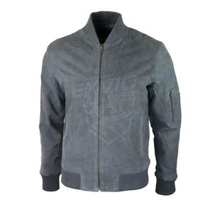 Custom Made Breathable <b>Leather</b> Bomber <b>Jacket</b> For Men <b>Long</b> Sleeves Best Selling Men Winter <b>Jacket</b> - Product Image 2