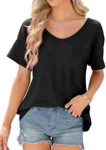 Camisetas negras de alta calidad y blusas lisas para mujer Ropa de talla grande - Product Image 3