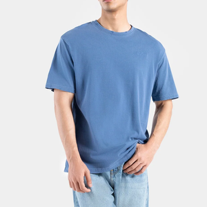 Camisa de gimnasio personalizada al por mayor en blanco para hombres hombro caído de gran tamaño vintage lavado ácido 100% algodón - Product Image 3