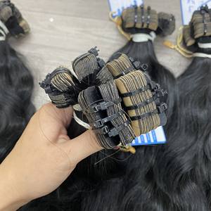 Paquete de cinta ondulada negra 100 gramos Cabello humano ondulado natural de Vietnam Cabello de Lagos En stock Listo para enviar - Product Image 2