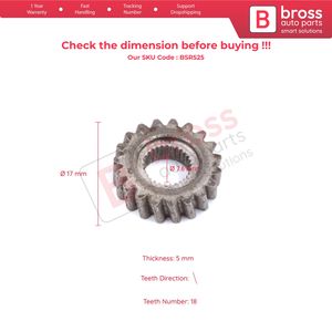 Engranaje Metálico para Motor de Techo Solar BSR525, 18 Dientes, para Freelander MK1 I L314 1997-2006, Piezas de Auto Bross, Hecho en Turquía - Product Image 3