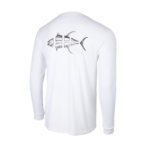 Camisetas de Pesca al por Mayor OEM Unisex Blancas con Cuello Redondo y Estampado Digital, 100% Poliéster UPF50, Transpirables y que Absorben la Humedad para Actividades al Aire Libre - Product Image 4