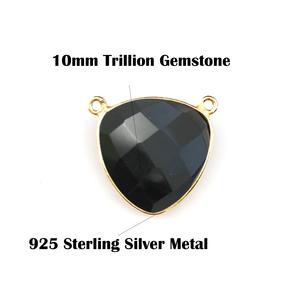 Femmes bricolage Micky Mouse Style collier pendentif Iolite Quartz coeur facettes pierres précieuses lunette réglage 925 argent breloque bijoux - Product Image 5