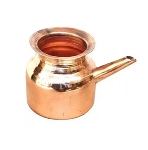 หม้อ Lota ทำจากทองแดงบริสุทธิ์สำหรับใช้เล่นโยคะถังและจมูก - Product Image 5