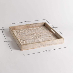 Most Demanded Rustic Wooden Serving Tray for <b>Breakfast</b> <b>in</b> <b>Bed</b> or Coffee <b>Table</b> Available at Best Price - Product Image 2