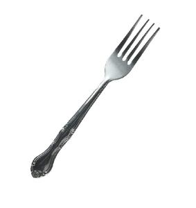 ส้อมอาหารสแตนเลสลดราคา ขอบสีเงิน สำหรับผลไม้ ชุดช้อนส้อมโลหะสำหรับใช้ในบ้านและร้านอาหาร ผลิตด้วยมือ ช้อนชา - Product Image 1