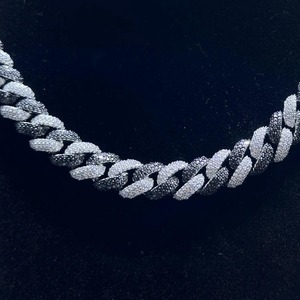 10มม. VVS Moissanite สร้อยคอชุบทอง925สเตอร์ลิงฮิปฮอปโซ่คิวบาสำหรับแร็ปเปอร์ในราคาต่ำสุด - Product Image 6