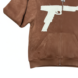 Sudadera con Capucha Unisex Nueva, Estilo Vintage, Bordado Desgastado, Felpa de Algodón, Cómoda y Cálida, Estilo Bata, Sudadera de Invierno a la Moda - Product Image 5