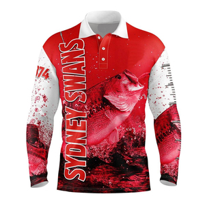 2025 camisetas de polo de pesca de manga larga de secado rápido impermeables UV diseño personalizado al por mayor profesional UPF 50 transpirable - Product Image 6